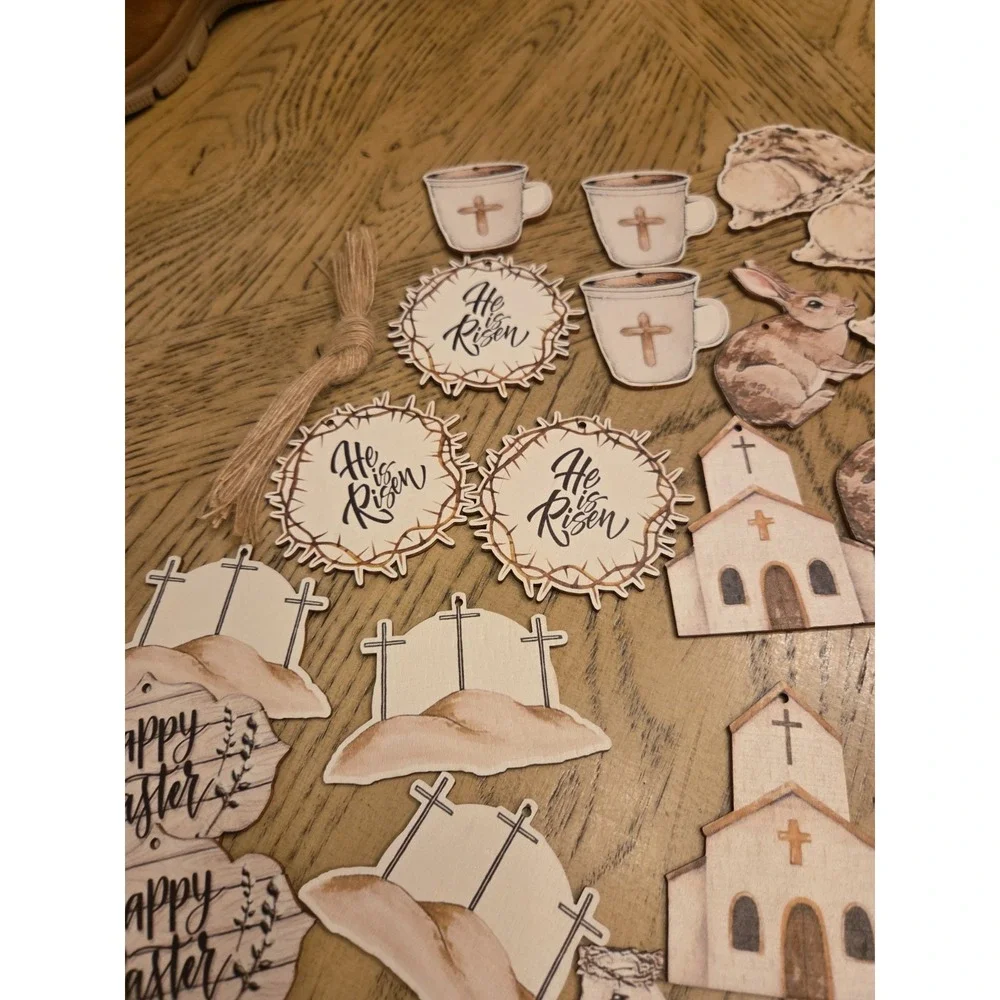 Religious Ornaments 35Pcs Vintage Easter Tree Decorations Retro Christmas New